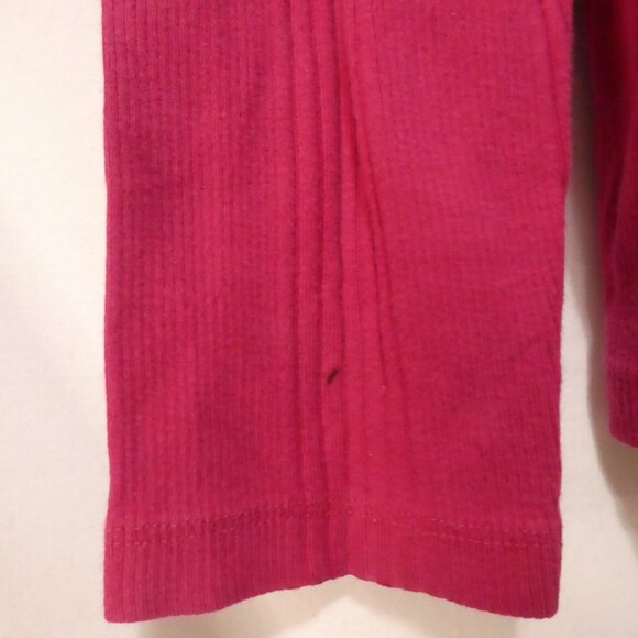 LAND'S END | medium (10-12) | Ribbed Pink Cotton Long Sleeve Pullover Shirt - Picture 13 of 16